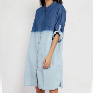 Gradient Denim Shirt Dress size 2X
